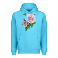 Ocean Blue Silver Lining Rose Premium Hoodie - LillyAllenDesigns