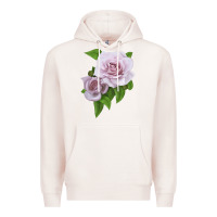 Pale Pink Silver Lining Rose Premium Hoodie - LillyAllenDesigns