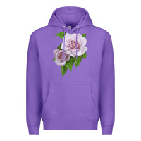 Purple Silver Lining Rose Premium Hoodie - LillyAllenDesigns