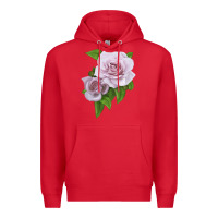 Red Silver Lining Rose Premium Hoodie - LillyAllenDesigns