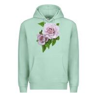 Seafoam Silver Lining Rose Premium Hoodie - LillyAllenDesigns