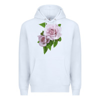White Silver Lining Rose Premium Hoodie - LillyAllenDesigns