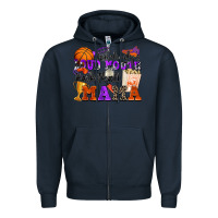 Navy somebody's loud mouth basketball mama Zipper Hoodie - Zillion Design Studio