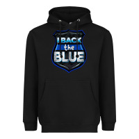 Black I back the blue 4th of July Heavyweight Hoodie - CowGirlArtShop