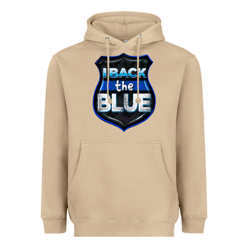 I Back The Blue 4th Of July Heavyweight Hoodie by CowGirlArtShop | Teevron