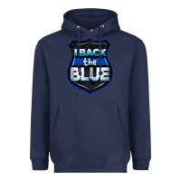 Navy I back the blue 4th of July Heavyweight Hoodie - CowGirlArtShop