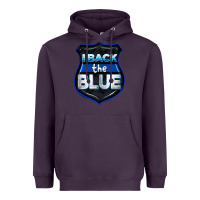 Plum I back the blue 4th of July Heavyweight Hoodie - CowGirlArtShop