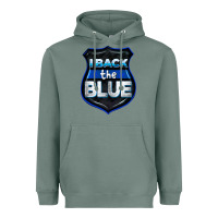 Sage I back the blue 4th of July Heavyweight Hoodie - CowGirlArtShop