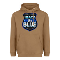 Toasted Coconut I back the blue 4th of July Heavyweight Hoodie - CowGirlArtShop