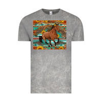 Cloud Rock galloping horse aztec sunflower Vintage Tee - Artiststas