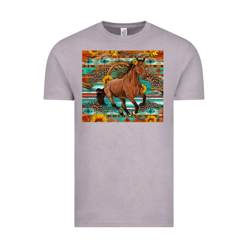 Galloping Horse Aztec Sunflower Vintage Tee by Artiststas | Teevron