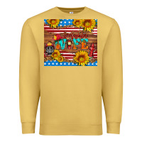 Antique Gold american flag firefighter wife Premium Sweatshirt - HRA Design Shop