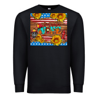 Black american flag firefighter wife Premium Sweatshirt - HRA Design Shop