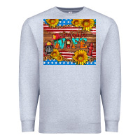 Heather Grey american flag firefighter wife Premium Sweatshirt - HRA Design Shop