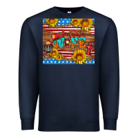 Navy american flag firefighter wife Premium Sweatshirt - HRA Design Shop