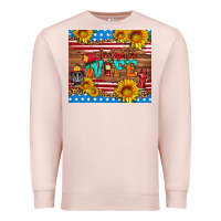Pale Pink american flag firefighter wife Premium Sweatshirt - HRA Design Shop