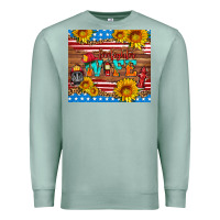 Seafoam american flag firefighter wife Premium Sweatshirt - HRA Design Shop