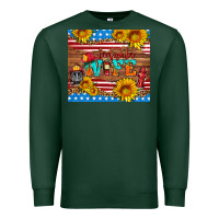 Sports Green american flag firefighter wife Premium Sweatshirt - HRA Design Shop