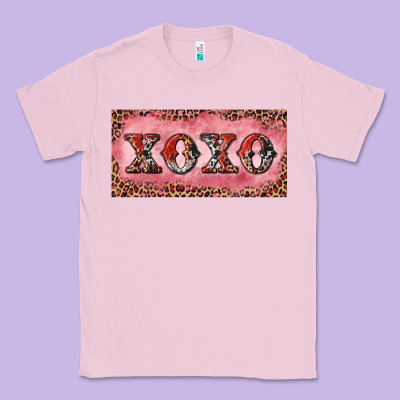 Classic Tee Xoxo cowhide and leopard
