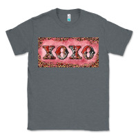 Charcoal Heather Xoxo cowhide and leopard Classic Tee - RanaPortraitStore
