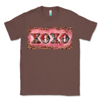 Chestnut Xoxo cowhide and leopard Classic Tee - RanaPortraitStore