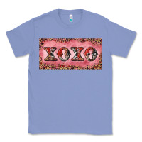 Colony Blue Xoxo cowhide and leopard Classic Tee - RanaPortraitStore