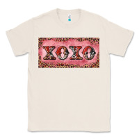 Natural Xoxo cowhide and leopard Classic Tee - RanaPortraitStore