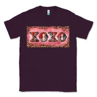 Plum Xoxo cowhide and leopard Classic Tee - RanaPortraitStore