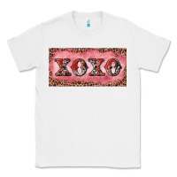 White Xoxo cowhide and leopard Classic Tee - RanaPortraitStore