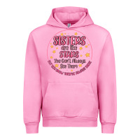 Fuchsia Pink sisters are like stars you can't always see them Urban Hoodie - MaliasSmallBusiness
