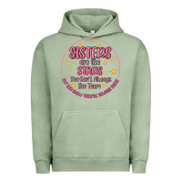 Pigment Oil Green sisters are like stars you can't always see them Urban Hoodie - MaliasSmallBusiness