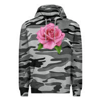 Slate Camo Perfume Delight Rose Premium Hoodie - LillyAllenDesigns