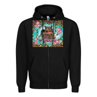 Black Mama bear haunting fish floral Zipper Hoodie - RanaPortraitStore