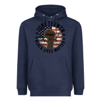 Navy black lives matter Heavyweight Hoodie - HRA Design Shop