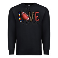 Black for the love of the game football Premium Sweatshirt - CowhideDigitalArt