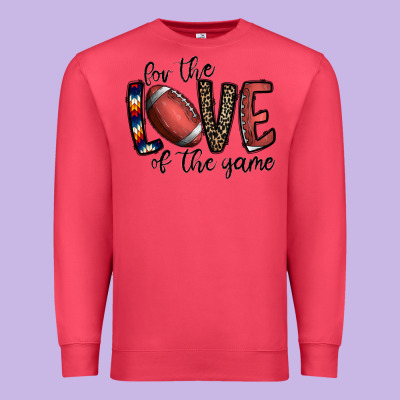For The Love Of The Game Football Premium Sweatshirt Designed By Cowhidedigitalart