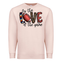 Pale Pink for the love of the game football Premium Sweatshirt - CowhideDigitalArt