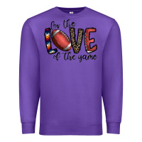 Purple for the love of the game football Premium Sweatshirt - CowhideDigitalArt