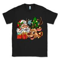Black santa and reindeer Classic Tee - Zillion Design Studio