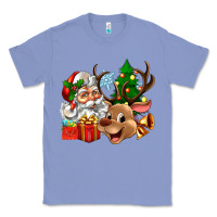 Colony Blue santa and reindeer Classic Tee - Zillion Design Studio