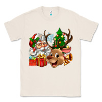 Natural santa and reindeer Classic Tee - Zillion Design Studio