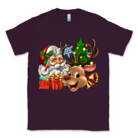 Plum santa and reindeer Classic Tee - Zillion Design Studio