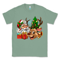 Sage santa and reindeer Classic Tee - Zillion Design Studio