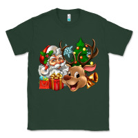 Sports Green santa and reindeer Classic Tee - Zillion Design Studio