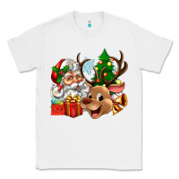 White santa and reindeer Classic Tee - Zillion Design Studio