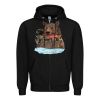 Black mama bear haunting fish Zipper Hoodie - RanaPortraitStore