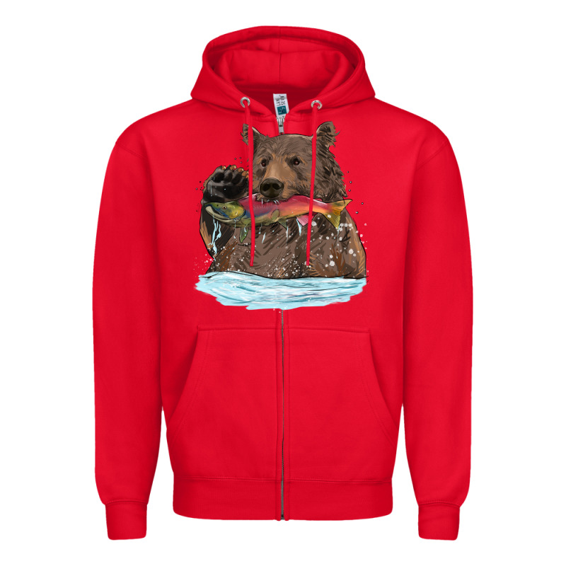 Mama Bear Haunting Fish Zipper Hoodie by RanaPortraitStore | Teevron
