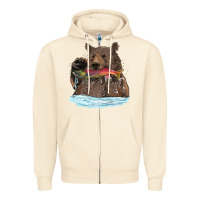 Sandshell mama bear haunting fish Zipper Hoodie - RanaPortraitStore