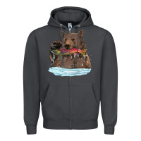 Smoke mama bear haunting fish Zipper Hoodie - RanaPortraitStore