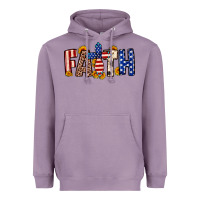 Lavender Faith USA flag sunflower Heavyweight Hoodie - Neo Western